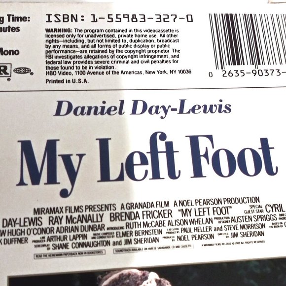 Vintage Movie, My Left Foot, Academy Award Winner, VCR Movie, Classic VHS Movie - Picture 2 of 6